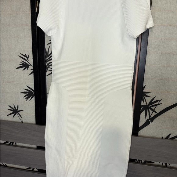 Express Ivory Ribbed Knit Top - Picture 4 of 5